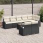 Preview: Gartensofa-set 9 Stk. 8-Sitzanzahl Schwarz und Creme