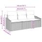 Preview: 3-teiliges Garten-Sofa-Set mit Kissen Schwarz Poly-Rattan