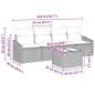 Preview: 5-teiliges Garten-Sofa-Set mit Kissen Beige Poly-Rattan