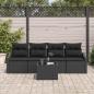 Preview: Sofa Set 5 stk. Schwarz 55 x 55 x 37 cm