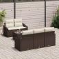 Preview: 6-teiliges Garten Sofa Set mit Kissen Braun Poly Rattan