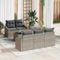 Preview: ARDEBO.de - 6-Teiliges Garten Sofa Set mit Kissen Hellgraues Rattan