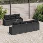 Preview: 8-teiliges Garten-Sofa-Set mit Kissen Schwarz Poly-Rattan