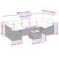 Preview: 8-teiliges Garten Sofa Set mit Kissen Hellgrau Poly Rattan