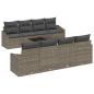 Preview: 9-teiliges Garten Sofa Set mit Kissen Grau Poly Rattan