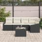 Preview: 5-teiliges Garten Sofa Set mit Kissen Braun Poly Rattan