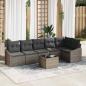 Preview: ARDEBO.de - 6-teiliges Garten-Sofa-Set mit Kissen Schwarzes Poly-Rattan