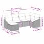 Preview: 6-teiliges Garten-Sofaset mit Kissen Schwarz Poly Rattan