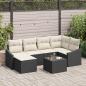 Preview: ARDEBO.de - 6-teiliges Garten-Sofa-Set mit Kissen braun Poly-Rattan