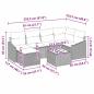 Preview: 7-teiliges Garten Sofa Set mit Kissen braunes Poly Rattan