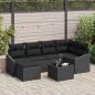 Preview: ARDEBO.de - 7-teiliges Garten Sofa Set mit Kissen Beige Poly Rattan