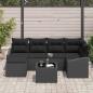 Preview: 7-teiliges Garten Sofa Set mit Kissen Beige Poly Rattan