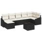 Preview: Sofa Set 8 stk. Schwarz [Synthetisch]: Poly Rattan