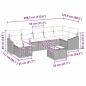 Preview: 8-teiliges Garten-Sofa-Set mit Kissen Braun Poly-Rattan