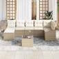 Preview: 8-teiliges Garten-Sofa-Set mit Kissen Braun Poly-Rattan