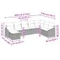 Preview: ARDEBO.de - 8-teiliges Garten Sofa Set mit Kissen Schwarz Poly Rattan