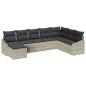 Preview: Sofa Set 8 Stk. Hellgrau [Synthetisch]: Poly Rattan