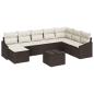 Preview: 8-teiliges Garten Sofa Set mit Kissen Grau Poly Rattan