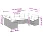 Preview: 9-teilige Garten Sofa Set mit Kissen Beige Poly Rattan
