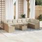 Preview: ARDEBO.de - 11-teiliges Garten-Sofa-Set mit Kissen aus braunem Poly Rattan