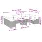 Preview: 11-teiliges Garten-Sofa-Set mit Kissen aus braunem Poly Rattan