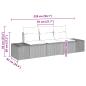 Preview: 3-teiliges Garten Sofa Set mit Kissen Schwarz Poly Rattan