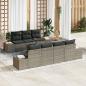 Preview: ARDEBO.de - 8-teiliges Garten Sofa Set mit Kissen Grau Poly Rattan