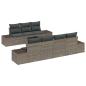 Preview: 8-teiliges Garten Sofa Set mit Kissen Grau Poly Rattan