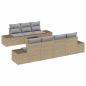 Preview: 8-teiliges Garten Sofa Set mit Kissen Beige Poly Rattan