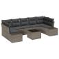 Preview: 8-teiliges Garten Sofa Set mit Kissen Grau Poly Rattan