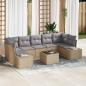 Preview: ARDEBO.de - Sofa Set mit Kissen 8 pcs Beige Poly Rattan