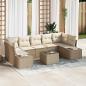 Preview: ARDEBO.de - 8 teiliges Garten Sofa Set mit Kissen Beige Poly Rattan