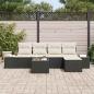 Preview: 5-teiliges Garten-Sofa-Set mit Kissen Braun Poly-Rattan
