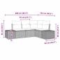 Preview: 4-teiliges Garten Sofa Set mit Kissen Beige Poly Rattan