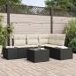 Preview: ARDEBO.de - 4-teiliges Garten-Sofa-Set mit Kissen Braun Poly-Rattan