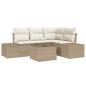 Preview: 5-teiliges Garten Sofa Set mit Kissen Braunes Poly Rattan