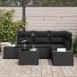 Preview: 5-teilige Garten Sofa Set mit Kissen Beige Poly Rattan