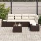 Preview: 5-teiliges Garten Sofa Set mit Kissen Grau Poly Rattan