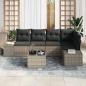 Preview: 5-teiliges Garten-Sofa-Set mit Kissen Schwarz Poly-Rattan