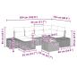 Preview: 7-teiliges Garten Sofa Set mit Kissen in braunem Poly-Rattan