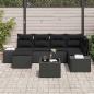 Preview: 7-teiliges Garten Sofa Set mit Kissen Beige Poly-Rattan