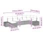 Preview: 7-teiliges Garten Sofa Set mit Kissen Braun Poly Rattan