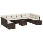 Preview: 10-teiliges Garten-Sofa-Set mit Kissen Grau Poly-Rattan