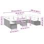 Preview: 10-teiliges Garten Sofa Set mit Kissen Schwarzes Poly Rattan