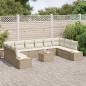 Preview: 11-teiliges Garten-Sofa-Set mit Kissen Braun Poly Rattan
