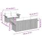 Preview: 6-teiliges Garten-Sofa-Set mit Kissen Beige Poly Rattan Akazie