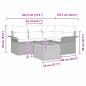 Preview: 5-teiliges Garten-Sofa-Set mit Kissen Schwarz Poly-Rattan Akazie