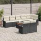 Preview: 9-teiliges Garten-Sofa-Set mit Kissen Schwarz Poly Rattan
