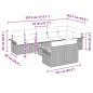Preview: 9-teiliges Gartensofa-Set mit Kissen Beige Poly Rattan Akazie