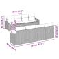 Preview: 9-teiliges Garten Sofa Set mit Kissen Schwarz Poly Rattan Akazie